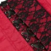 Corset gothique rouge et dentelle noire (4) Corset gothique rouge et dentelle noire
