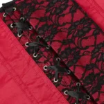 Corset gothique rouge et dentelle noire (4) Corset gothique rouge et dentelle noire
