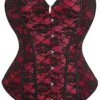 Corset gothique rouge et dentelle noire (5) Corset gothique rouge et dentelle noire