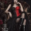 Corset gothique rouge et noir à zip frontal (1) Corset gothique rouge et noir à zip frontal