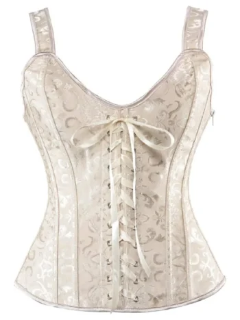Corset ivoire à bretelles confortables (2) Corset ivoire à bretelles confortables