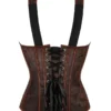 Corset marron à bretelles et motifs cachemir (2) Corset marron à bretelles et motifs cachemir