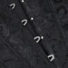 Corset noir à motifs baroques ton sur ton (5) Corset noir à motifs baroques ton sur ton