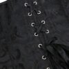 Corset noir à motifs baroques ton sur ton (6) Corset noir à motifs baroques ton sur ton