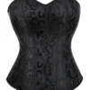 Corset noir baroque à fermeture latérale (3) Corset noir baroque à fermeture latérale