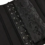 Corset noir baroque à fermeture latérale (4) Corset noir baroque à fermeture latérale