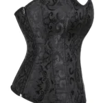 Corset noir baroque à fermeture latérale (6) Corset noir baroque à fermeture latérale