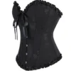 Corset noir chic en jacquard fleuri (3) Corset noir chic en jacquard fleuri
