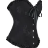 Corset noir chic en jacquard fleuri (4) Corset noir chic en jacquard fleuri