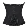 Corset noir chic en jacquard fleuri (5) Corset noir chic en jacquard fleuri