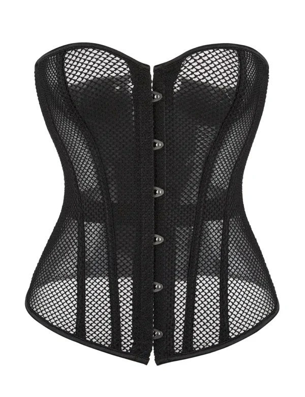 Corset noir en résille (3) Corset noir en résille