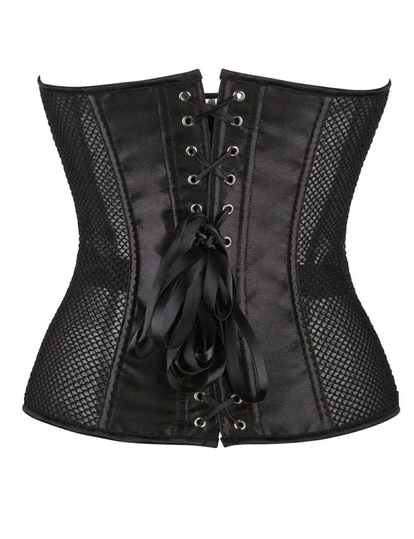 Corset noir en résille (4) Corset noir en résille