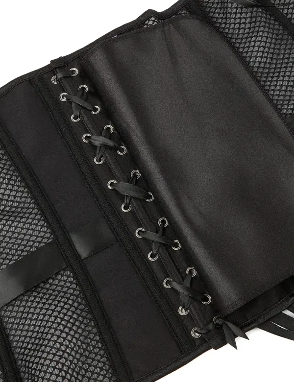 Corset noir en résille (5) Corset noir en résille