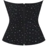 Corset noir étoilé à strass
