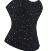 Corset noir étoilé à strass
