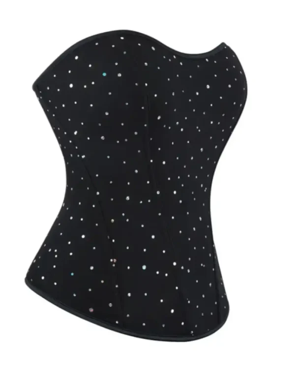 Corset noir étoilé à strass