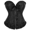 Corset noir jacquard zippé (5) Corset noir jacquard zippé