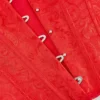 Corset rouge à manches Bardot en dentelle (3) Corset rouge à manches Bardot en dentelle