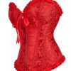 Corset rouge glamour à fermeture zippée (3) Corset rouge glamour à fermeture zippée