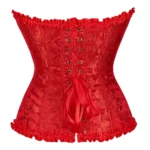 Corset rouge glamour à fermeture zippée (4) Corset rouge glamour à fermeture zippée
