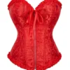 Corset rouge glamour à fermeture zippée (5) Corset rouge glamour à fermeture zippée