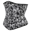 Corset serre-taille à motifs têtes de mort (3) Corset serre-taille noir à motifs têtes de mort