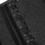 Corset sous-poitrine noir gothique à fermoirs métalliques (7) Corset sous-poitrine noir gothique à fermoirs métalliques