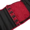 Corset sous-poitrine rouge rubis à motifs baroques