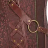 Corset steampunk brun cuivré à chaînes (3) Corset steampunk brun cuivré à chaînes