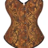 Corset steampunk cuivré à reflets dorés
