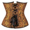 Corset steampunk cuivré à reflets dorés