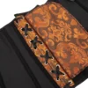 Corset steampunk cuivré à reflets dorés
