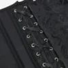 Corset underbust noir à motifs baroques (2) Corset underbust noir à motifs baroques