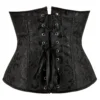 Corset underbust noir à motifs baroques (4) Corset underbust noir à motifs baroques