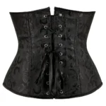Corset underbust noir à motifs baroques (4) Corset underbust noir à motifs baroques