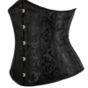 Corset underbust noir à motifs baroques (5) Corset underbust noir à motifs baroques