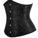 Corset underbust noir à motifs baroques (5) Corset underbust noir à motifs baroques