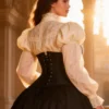 Corset underbust noir à motifs baroques (7) Corset underbust noir à motifs baroques
