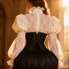 Corset underbust noir à motifs baroques (8) Corset underbust noir à motifs baroques