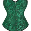 Corset vert émeraude à lacets noirs (1) Corset vert émeraude à lacets noirs