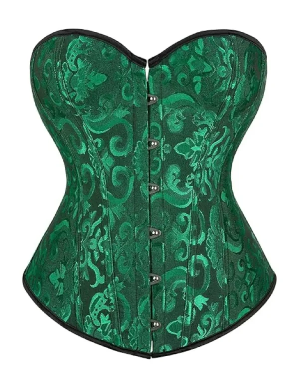 Corset vert émeraude à lacets noirs (1) Corset vert émeraude à lacets noirs