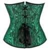Corset vert émeraude à lacets noirs (2) Corset vert émeraude à lacets noirs