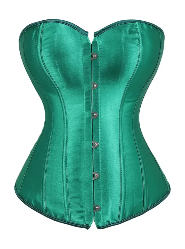 Corset vert en satin