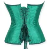 Corset vert en satin