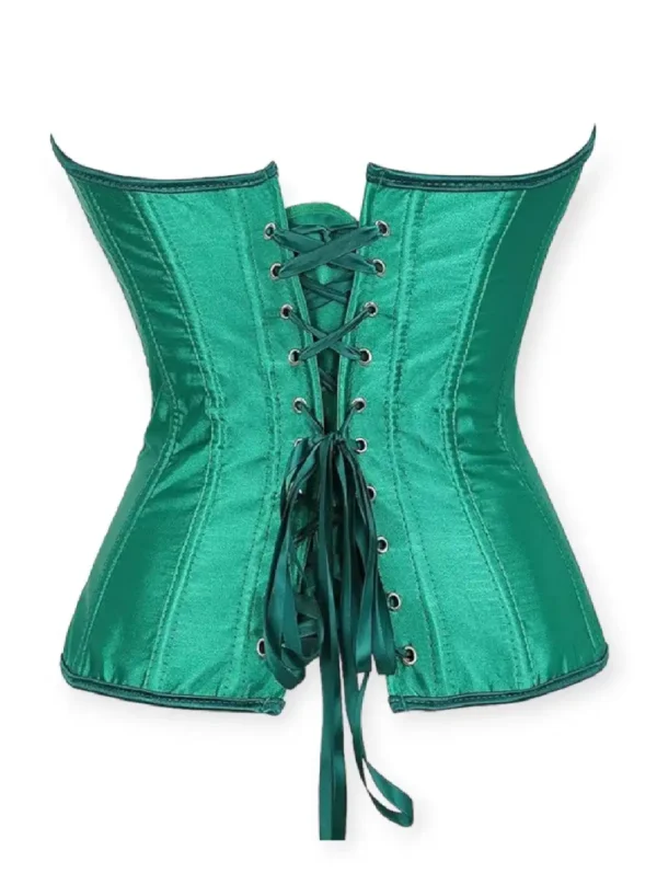 Corset vert en satin