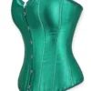 Corset vert en satin