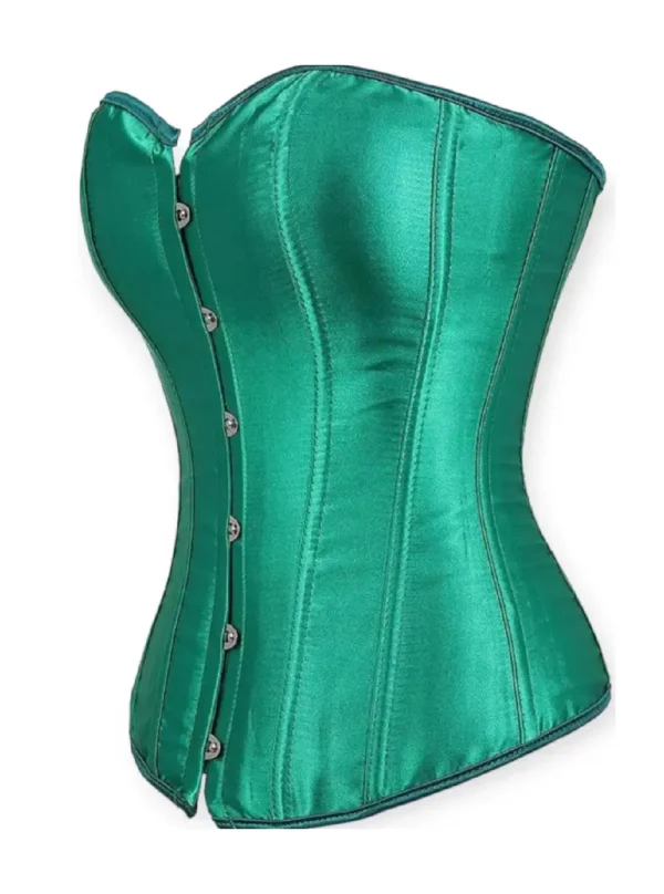 Corset vert en satin