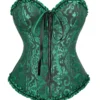 Corset victorien vert émeraude à zip frontal (1) Corset victorien vert émeraude à zip frontal