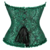 Corset victorien vert émeraude à zip frontal (4) Corset victorien vert émeraude à zip frontal