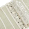 Corset victorien zippé ivoire à motifs floraux (4) Corset victorien zippé ivoire à motifs floraux